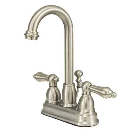 Kingston Brass 4" Centerset Bathroom Faucet, Brushed Nickel KB3618AL